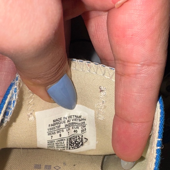 Converse Blue and White Women's Sneakers - Picture 5 of 5